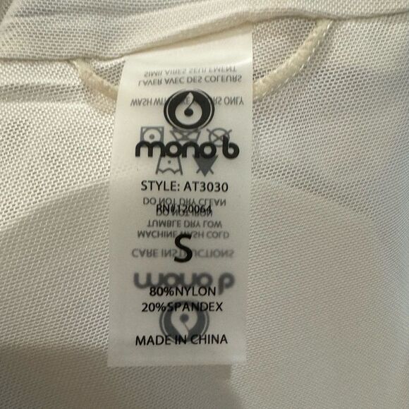 Mono B ivory black corset style sports bra leggings active set small NWT - Picture 8 of 9